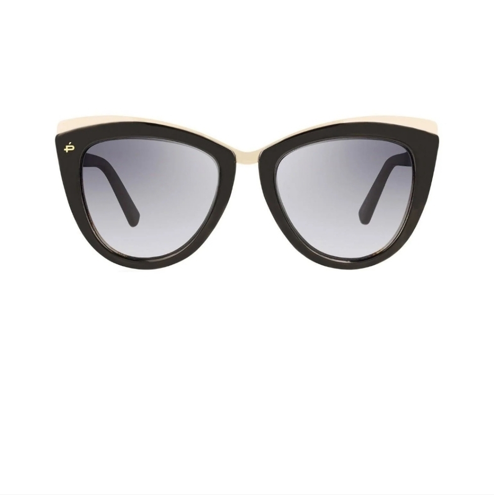 Prive Revaux The Juliette Cat Eye Sunglasses. Black Frames Gold tone Accent.